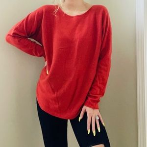 Joan Vass soft long sleeve knit sweater